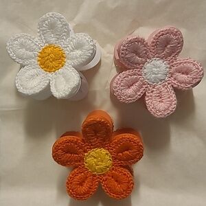 NWOT "Sewn" Floral Hair Clips
